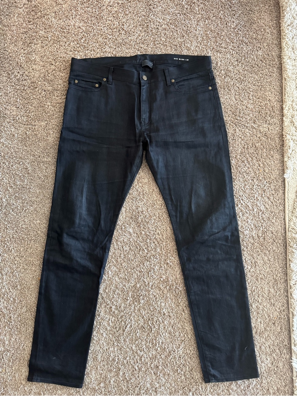 Saint Laurent Paris D02 Black Coated Skinny Jeans 36 Japan Hedi Slimane